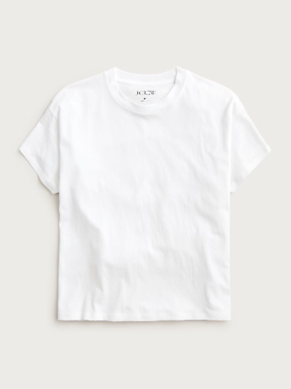 J. Crew Feather jersey cropped T-shirt - White